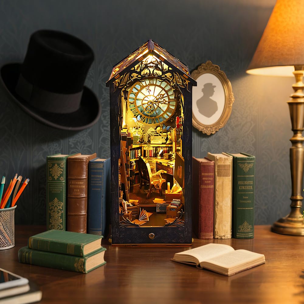 DIY Book Nook, model ADDLIVE Book Nook, miniaturowa biblioteka budowlana ze światłem LED, miniaturowe puzzle 3D, dla dorosłych i nastolatków od 14 lat