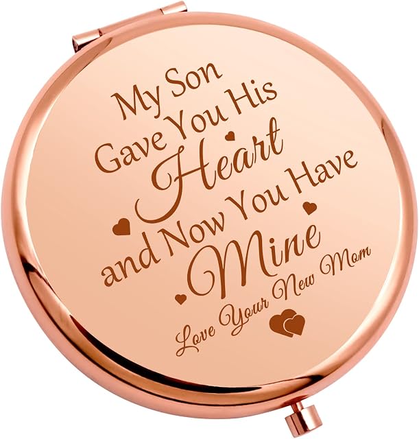 Daughter-in-Law Gift Compact Makeup Mirror Mothers Day Wedding Gift Appreciation Gift Bonus Daughter in Law from Mother in Law Father in law Bridal Shower Gift for Bride Birthday Gift Personal Mirror