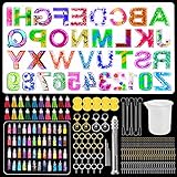 Ideas de Bricolaje: El molde de letras está equipado con lentejuelas en 48 colores, que pueden hacer que sus números y letras de bricolaje sean más brillantes y coloridos. Puede usar libremente sus habilidades prácticas para crear un modelo de letra 3D único para regalar a familiares y amigos, puede disfrutar de la diversión del bricolaje con su familia.