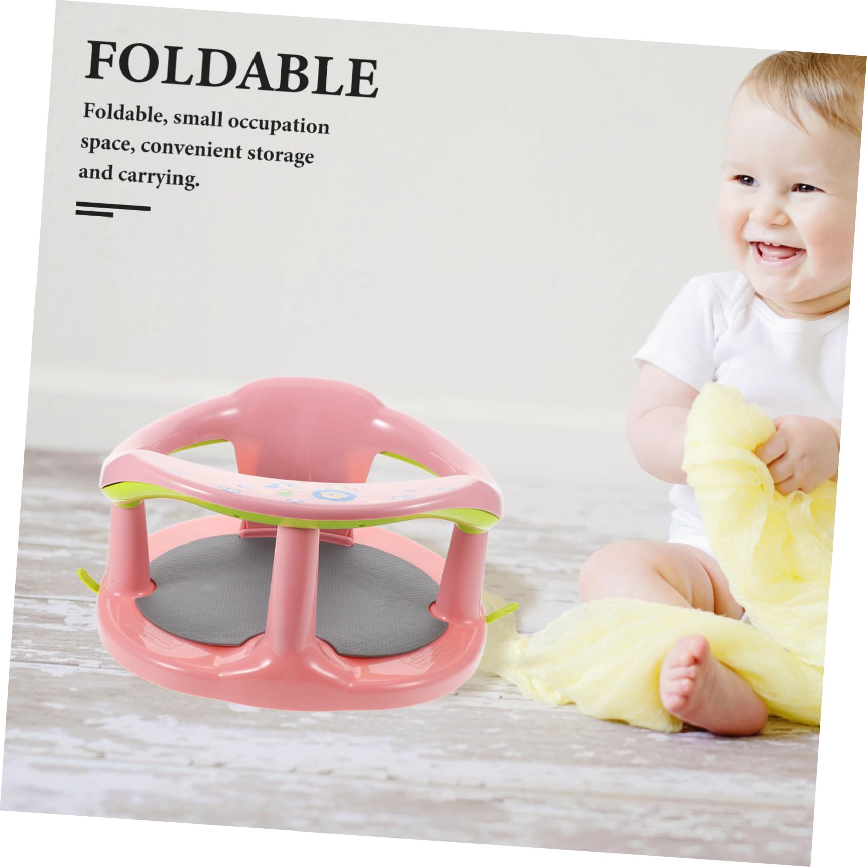 Siège de Bain Bébé Rose en Pp et Tpr, Assise et Position Inclinée