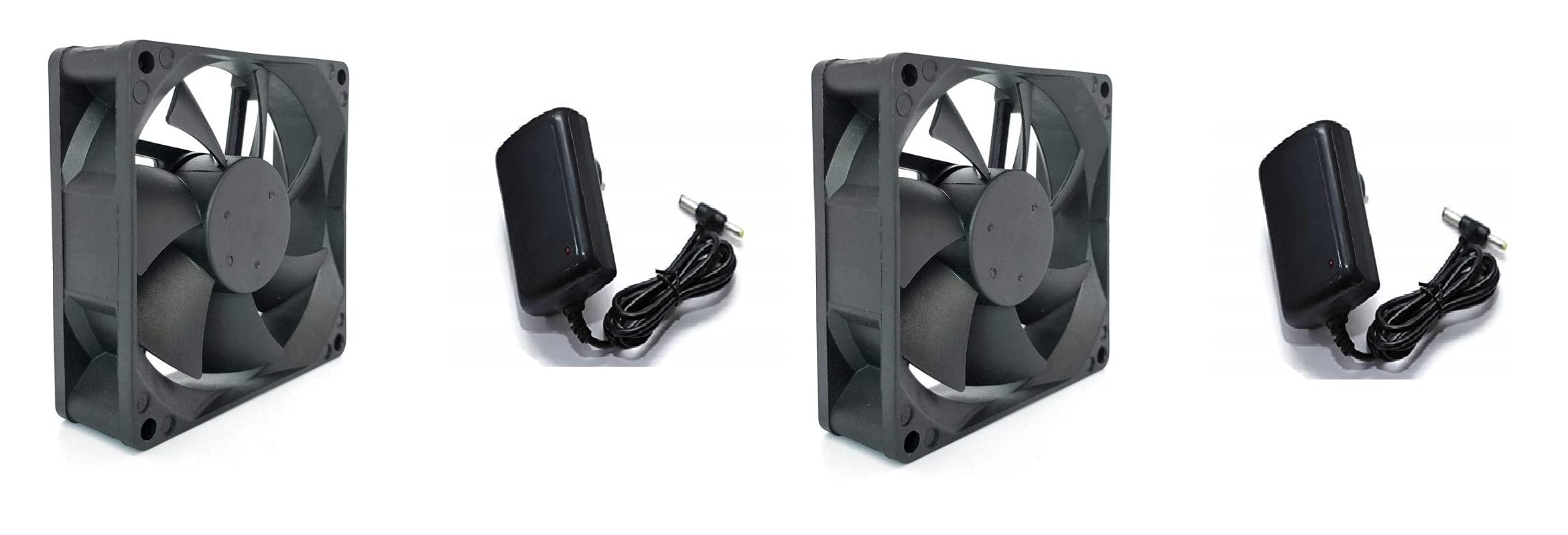 Techwiz Combo of 12v/1a Adaptor & DC COOLING FAN - 80X80X25MM (12 VOLT) for cooling/Exhaust/CPU/Incubator Applications Pack of (2) (B099WGKTBQ) Amazon Price History, Amazon Price Tracker