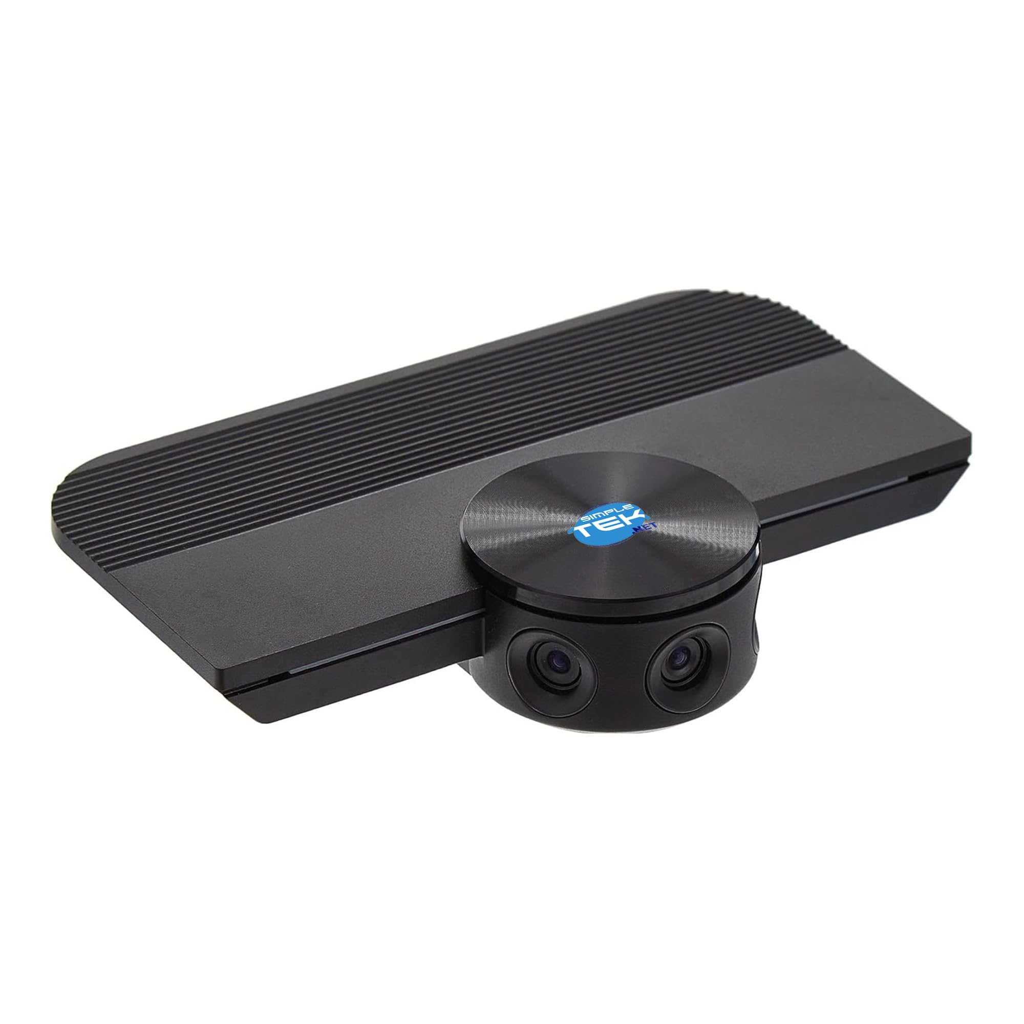 SIMPLETEK - Webcam panorámica profesional 4K - Campo de visión de 180° - 3 cámaras con puntada en tiempo real - USB-C Plug-and-Play