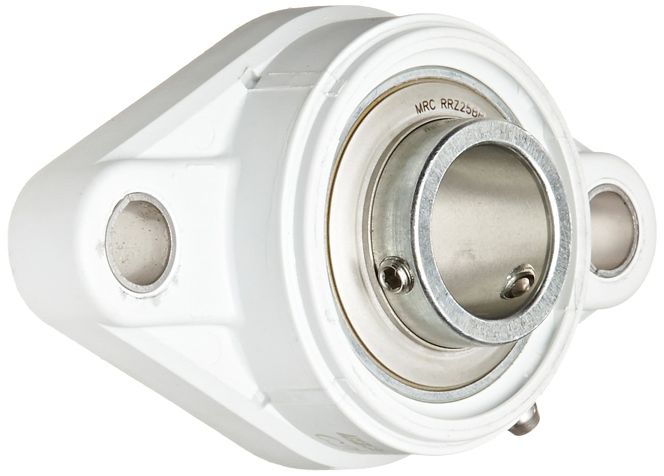 MRC C2F25ZMG Flange Unit, 2 Bolt Holes, Relubricatable, Non-Expansion, Composite, Setscrew Locking Inner Ring, ZMaRC Coated Insert, Metric, 25 mm Bore Diameter