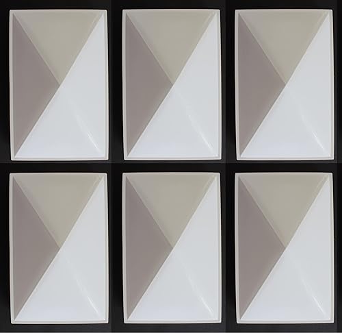 Pirámide de plástico de 4 x 6 pulgadas nominales (3-58 x 5-58 pulgadas) con agujeros preperforados en blanco o negro, paquetes de múltiples