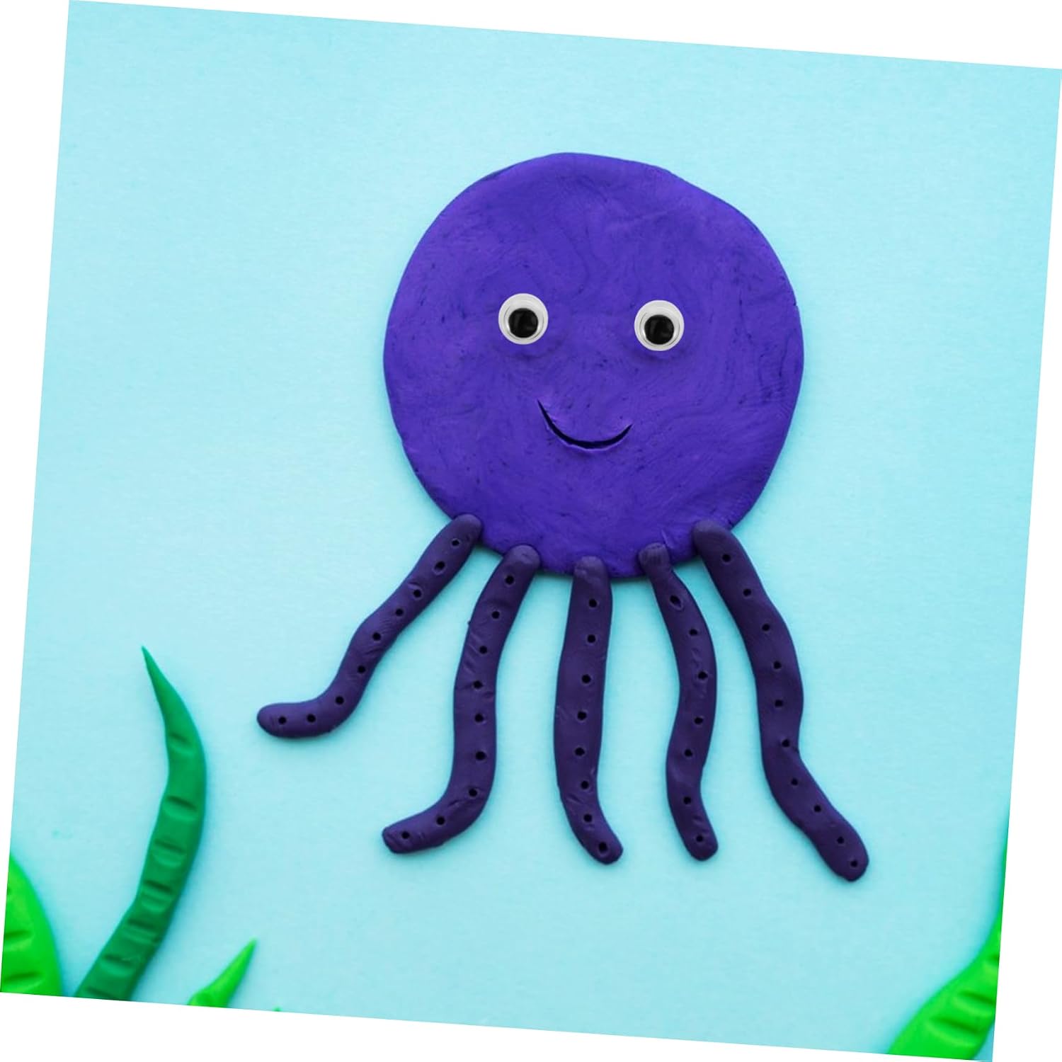 KONTONTY 400pcs Plastic Wiggle Eyes Stickers Adhesive Eyes for Crafts Dolls Stuffed Animals