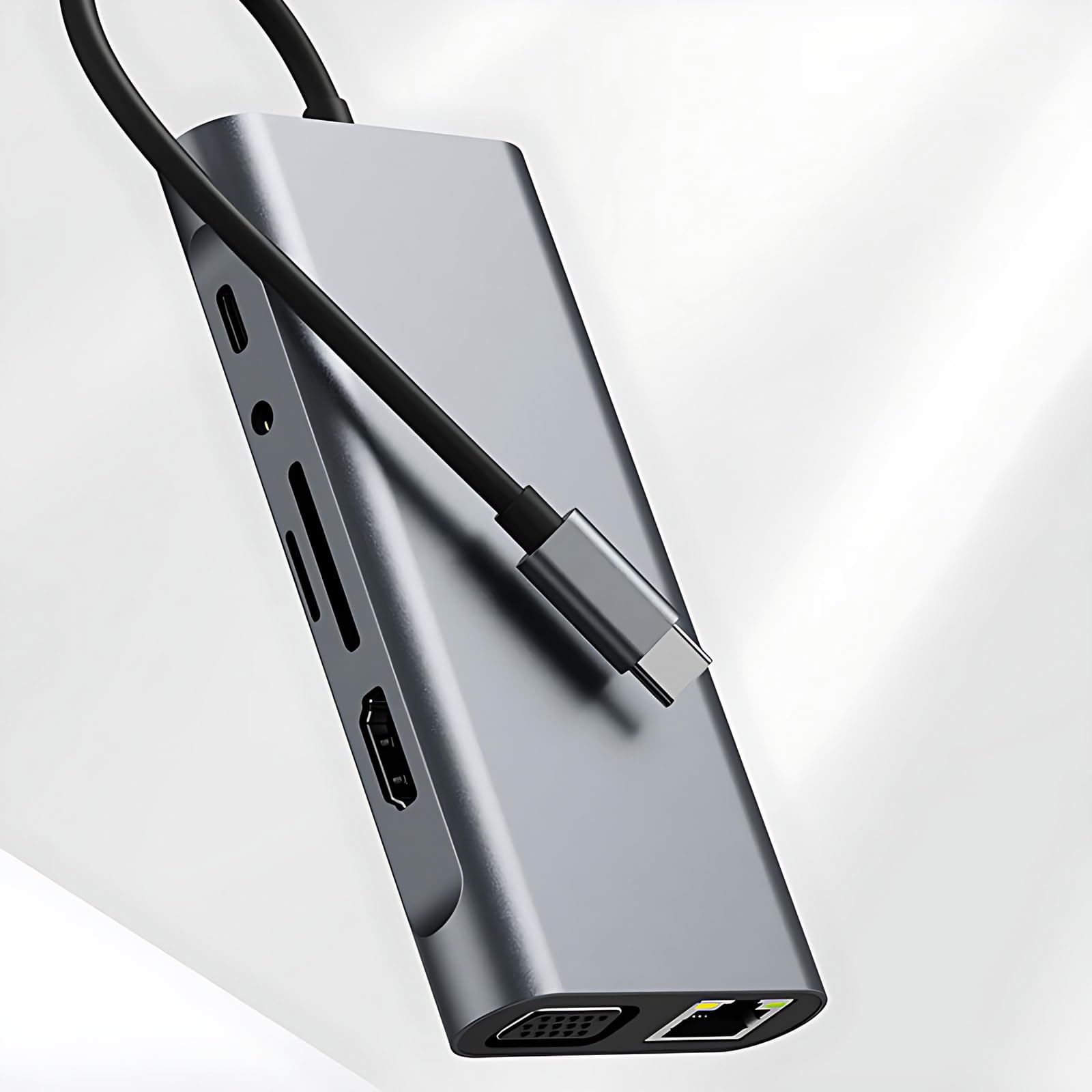 VALUE Docking station USB tipo C, HDMI 4K60, 1 Gigabit Ethernet, 2 USB A + tipo C PD, 1 SD/microSD, 1 audio