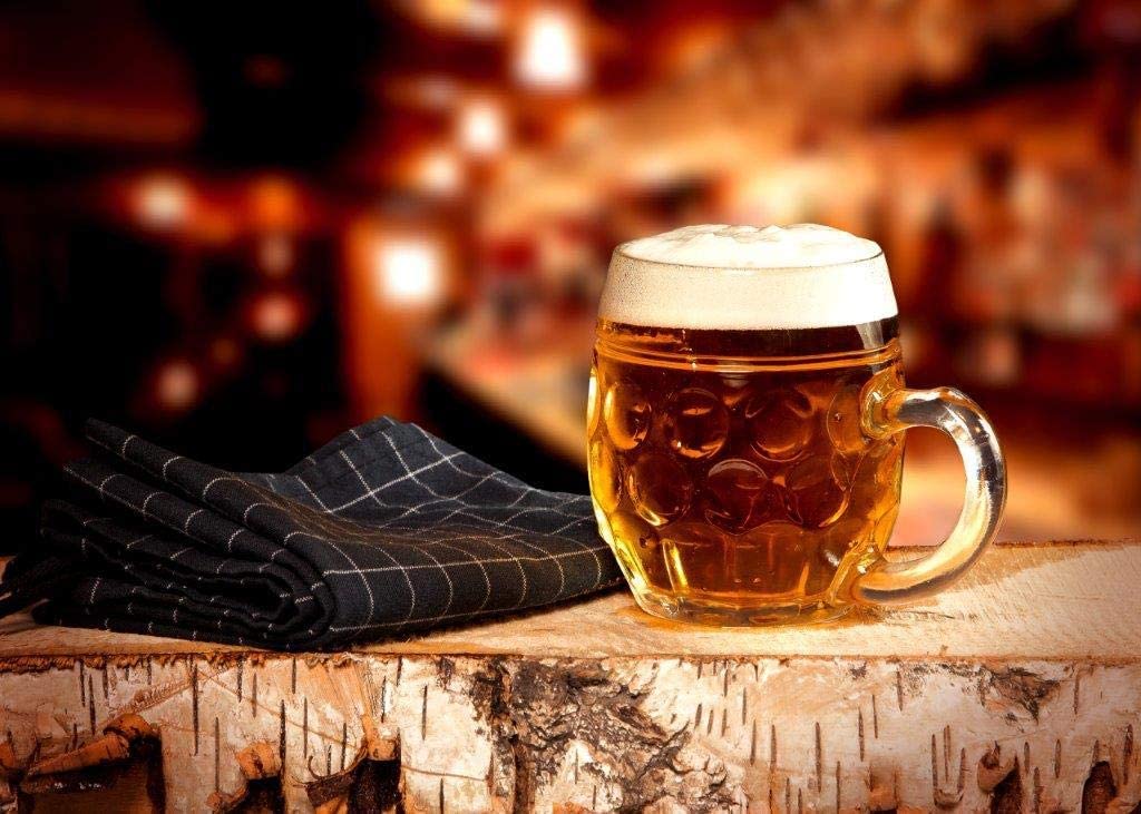 Oberglas Tübinger Lot de 6 chopes à bière sans surface de pression/plaque I Lot de 6 chopes à bière de 500 ml avec trait de remplissage I Chope à bière stable I Verres à bière en verre soda citron I