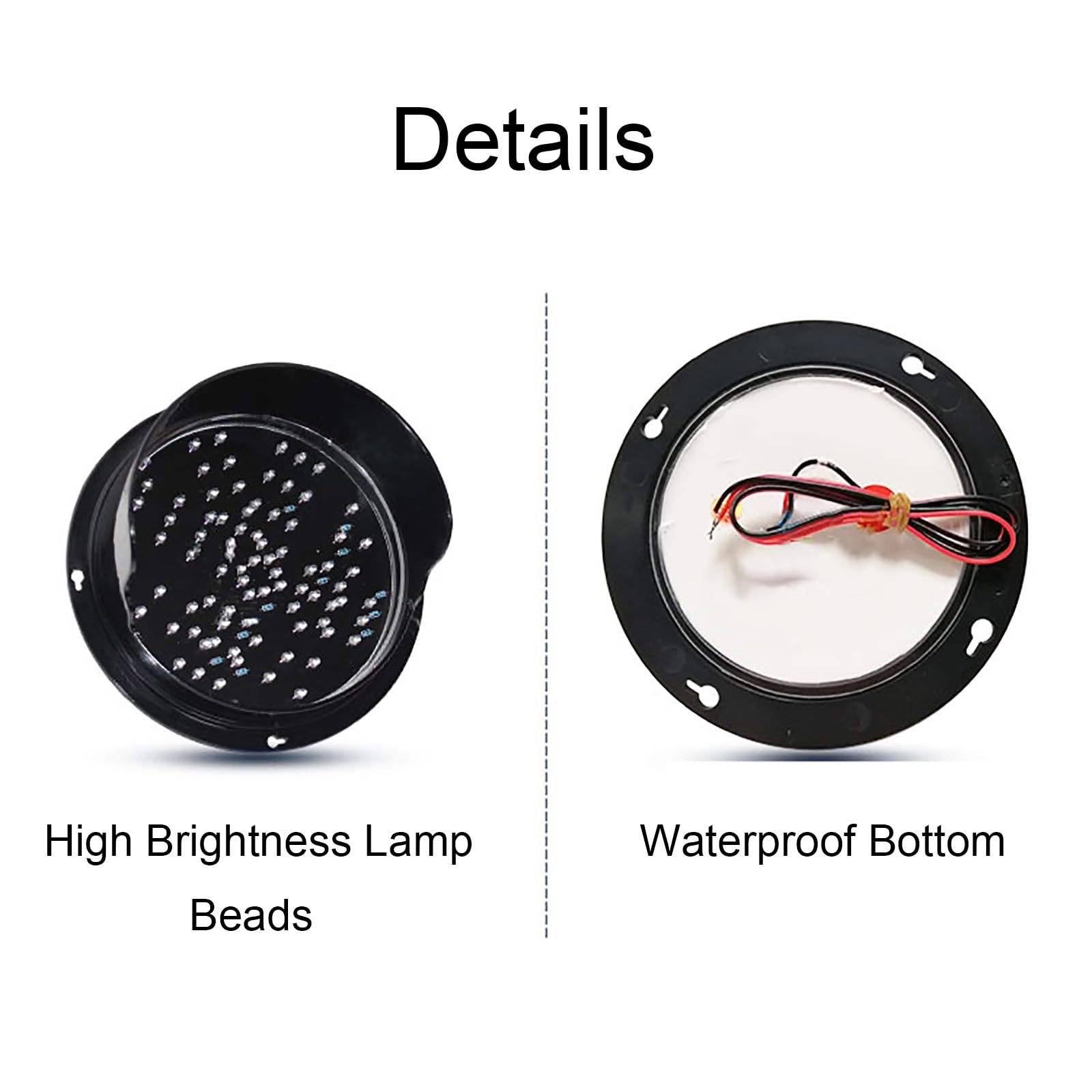 Czerwono-zielona sygnalizacja świetlna LED, Ф200mm(8 cali) Lampka sygnalizacyjna Czerwonego Krzyża i Zielonej Strzałki, Lampka LED Stop and Go 2 w 1, wodoodporność IP65, do dróg, punktów poboru opła