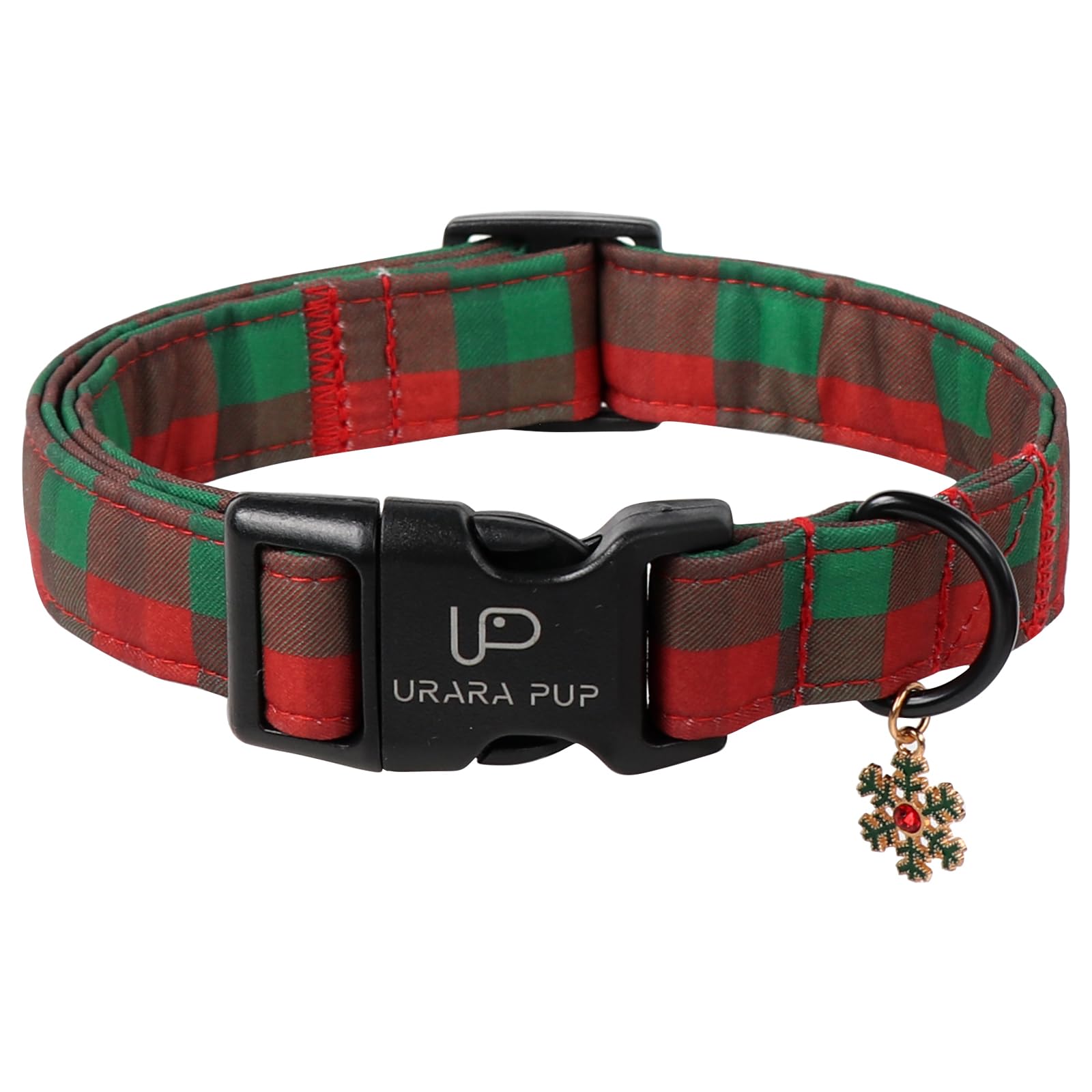 Collier de Noël pour chien réglable à carreaux, le cadeau idéal avec son flocon