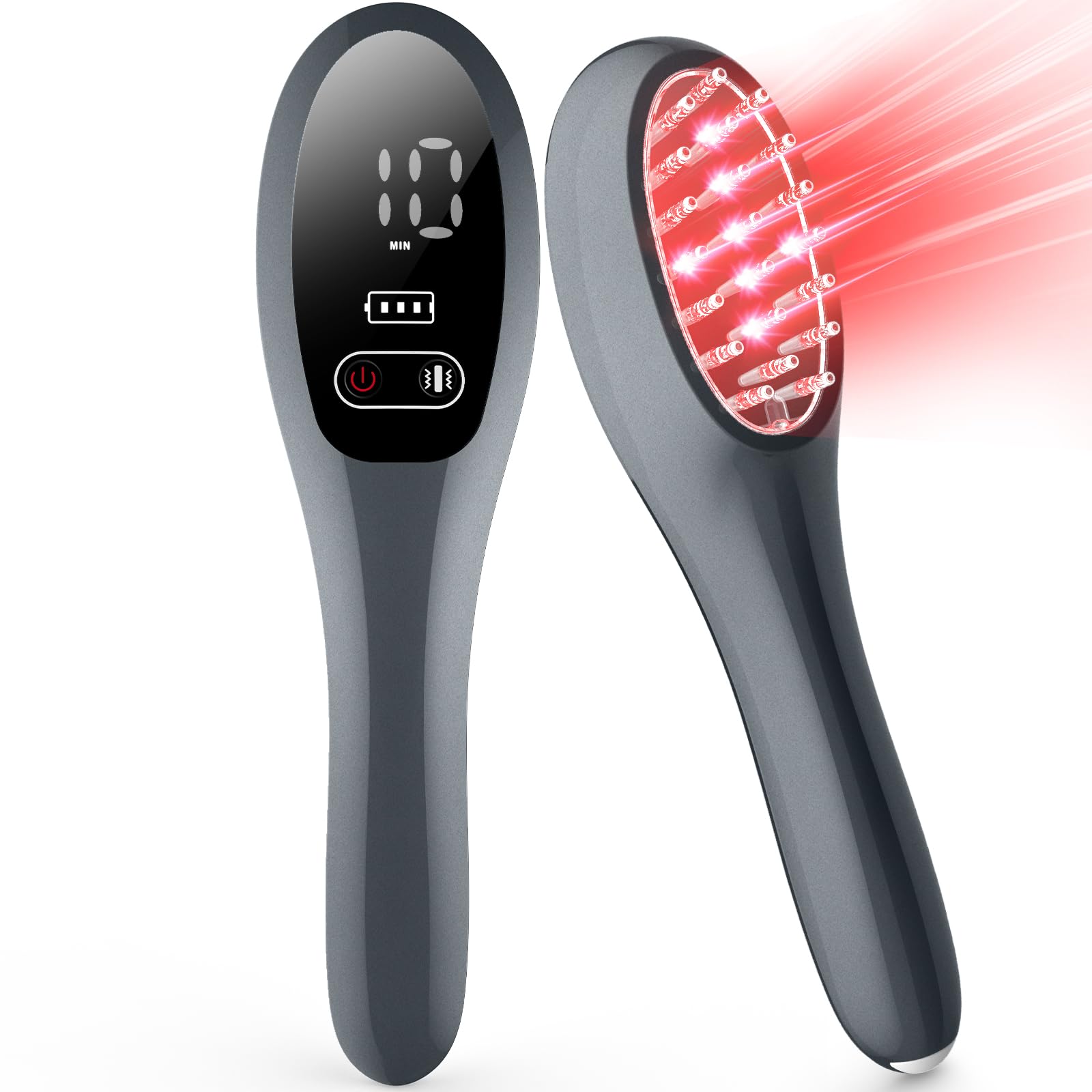 iKeener Laser Peigne pour Cheveux Repousse, 650nm Thérapie par la Lumière Rouge Brosse avec Diodes Laser pour anti Chute de Cheveux, Naturel Croissance Cheveux Femme Homme