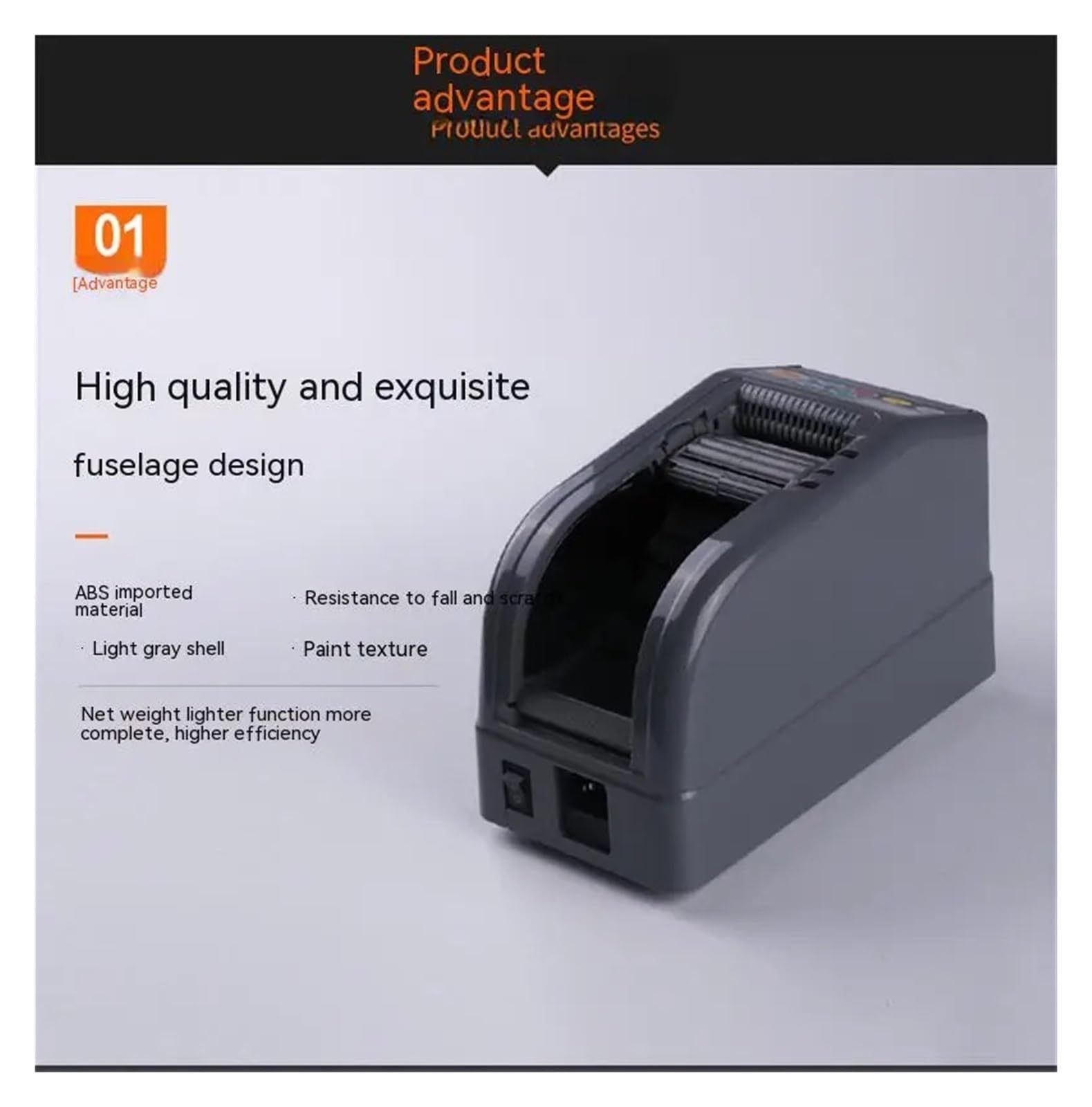 Dispensador Celo Automatico, Dispensador automático de cinta eléctrica, cortador de adhesivo, máquina cortadora de cinta eléctrica de papel adhesivo transparente,para envíos, escuelas, hogares