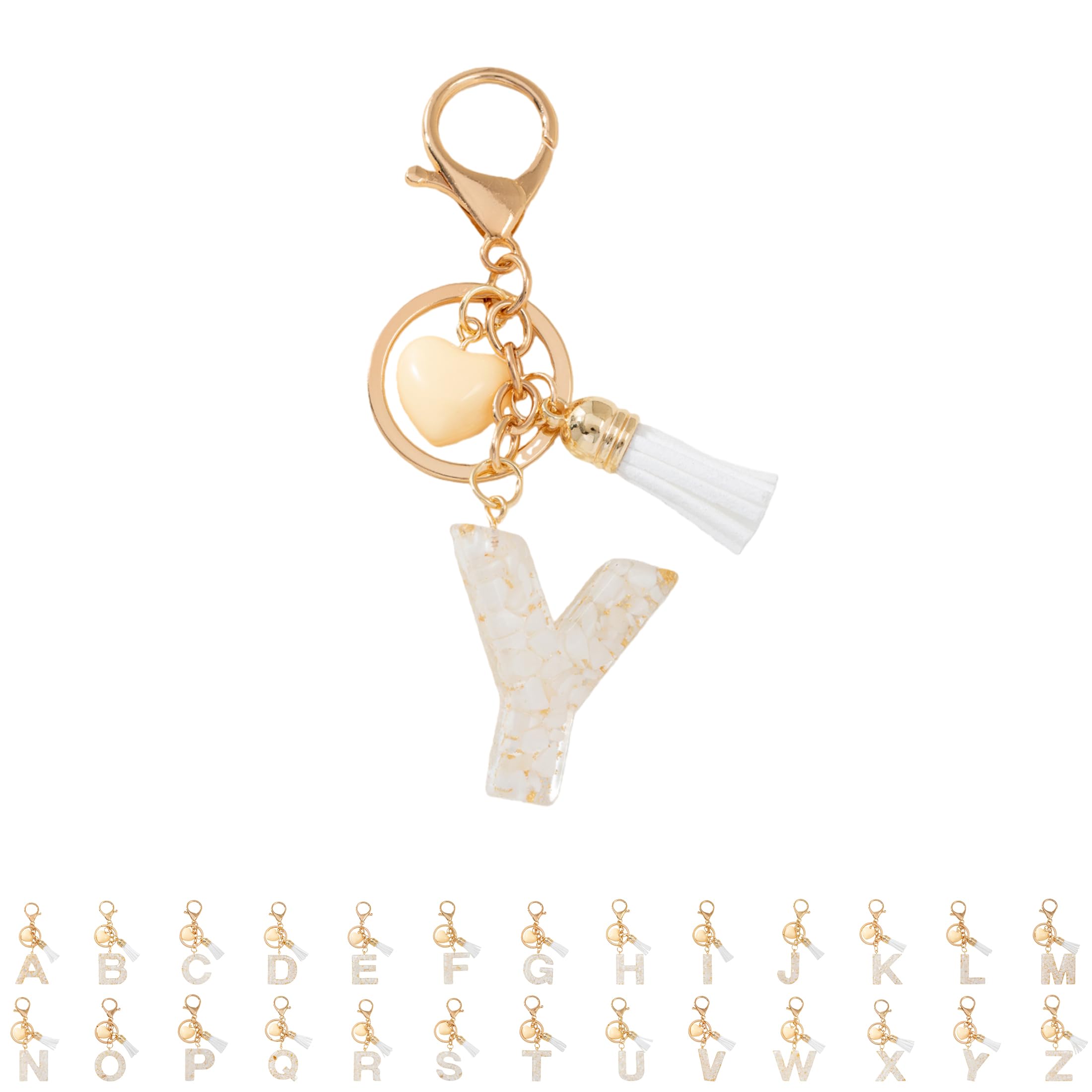 Llaveros Letras Corazón Blanco, Regalo Original para Novia,Llaveros Personalizados con Iniciales para, Porta Llaves Romántico para Mochila y Coche — view 28