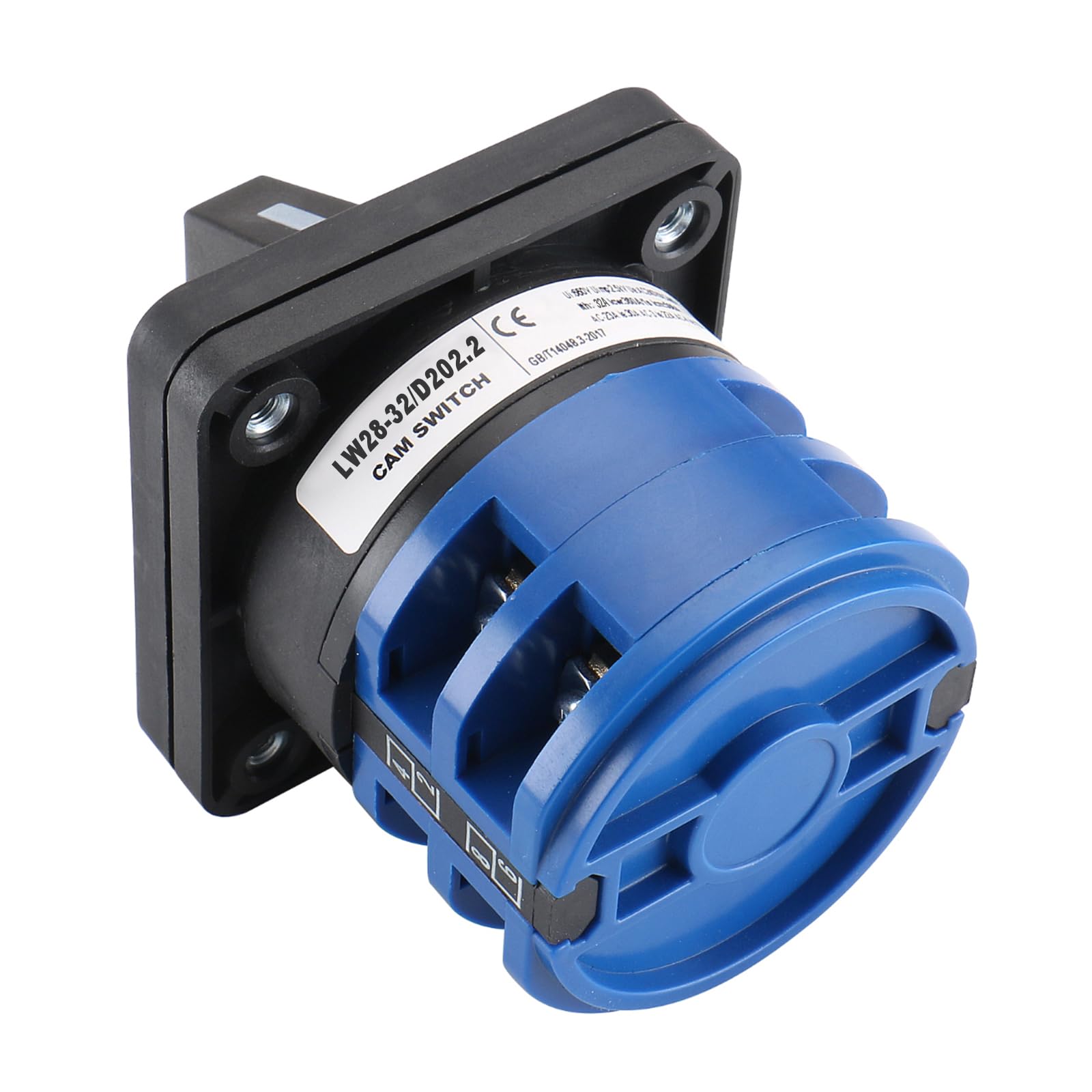 Baomain Universal Rotary Changeover Switch LW28-32/D202.2 660V 32A 8 Terminals 3 Position 2 Phase