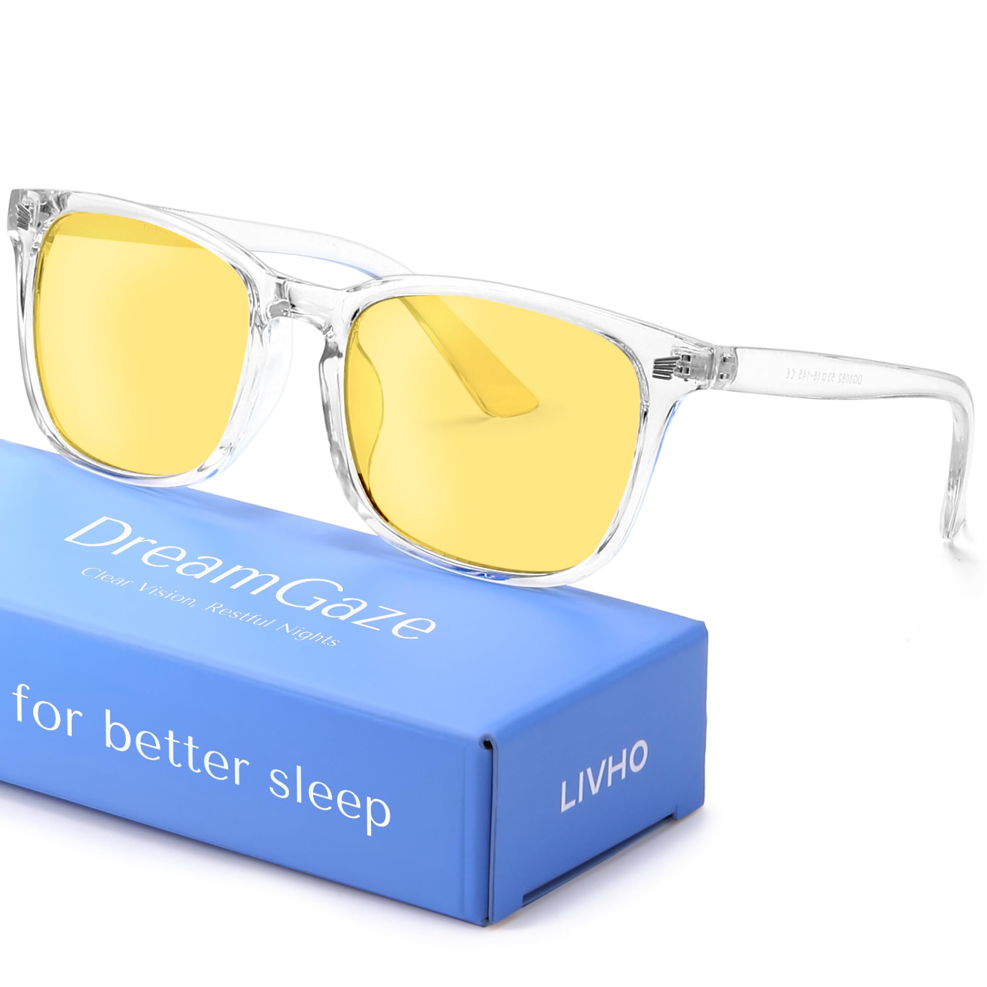 livho Blocking Gaming Glasses Blue Green Light for Computer Sleeping, Dual Coatings Red Lenses, for Women & Men