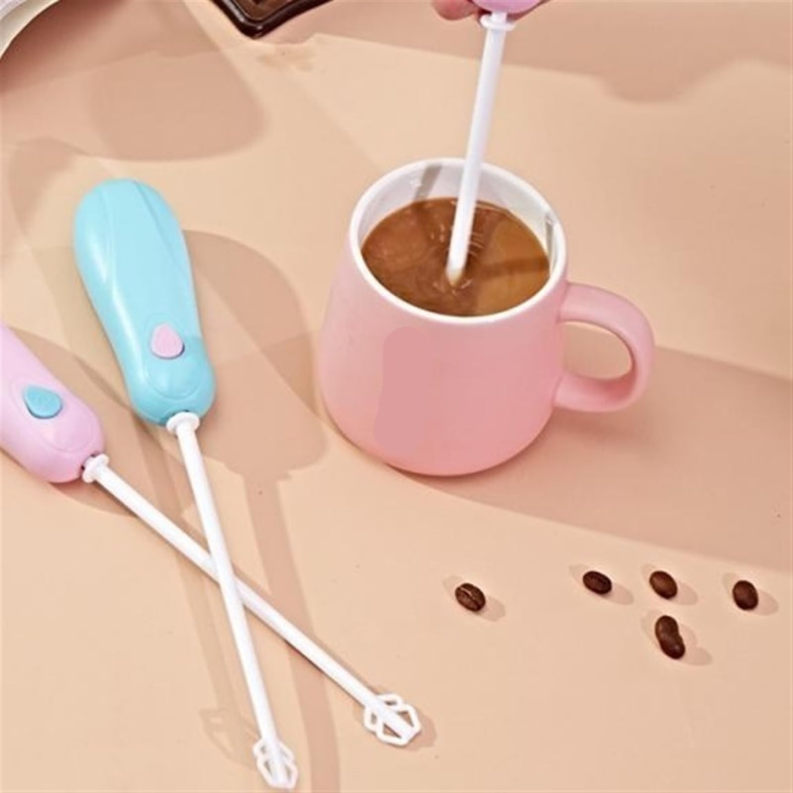 Frusta per uova, gadget da forno, latte, bevande, caffè, frusta frusta frusta elettrica per uova, montalatte schiumatore da cucina (blu)
