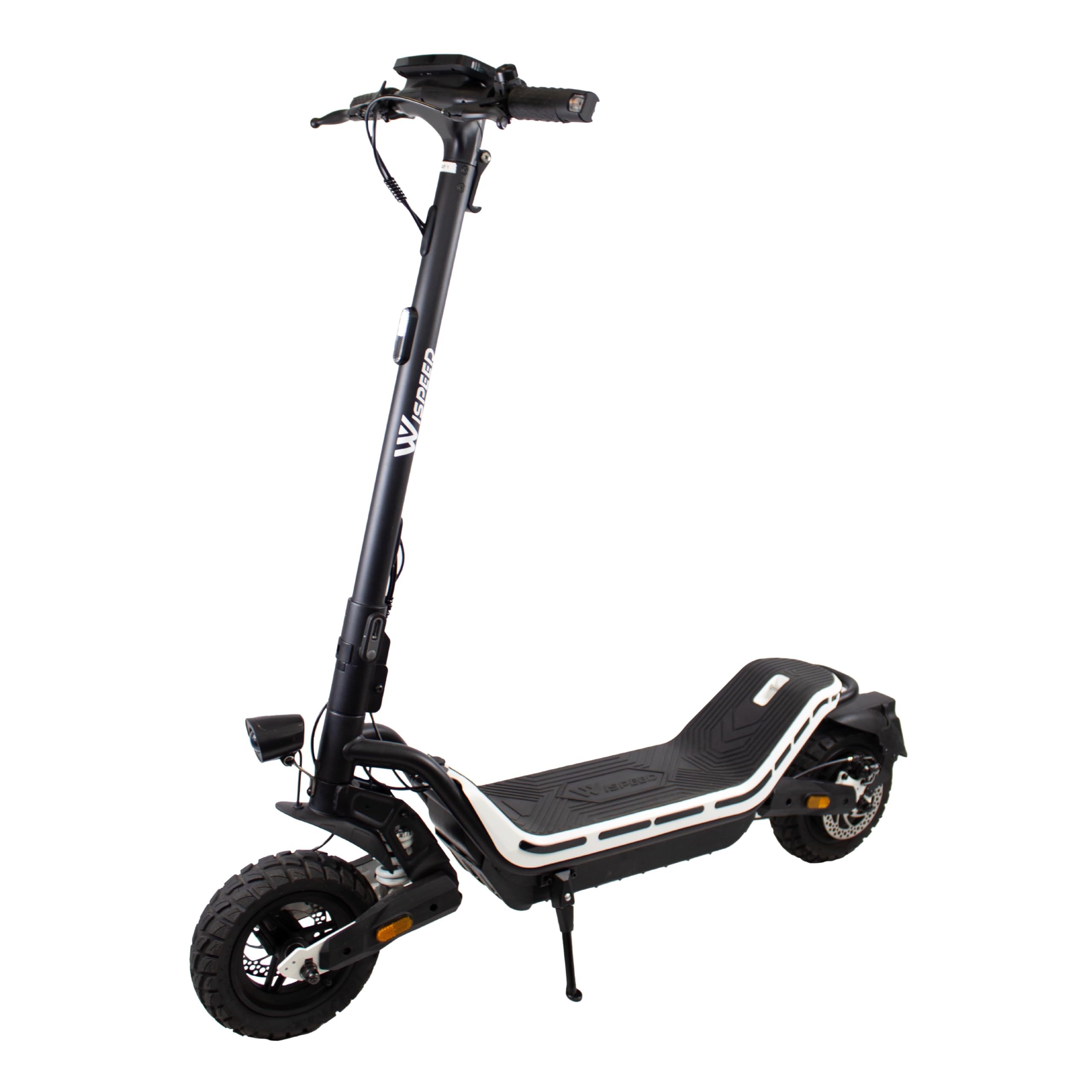 Wispeed - SUVPILOT 480 - Trotinette électrique Off Road - 900 W - Pliable - Pneu Cross 10" - 60km - 25km/h - Deck Ultra Large 20cm - IP65 - IPX6 - Écran LED - Double Frein - Double Suspension - Noir