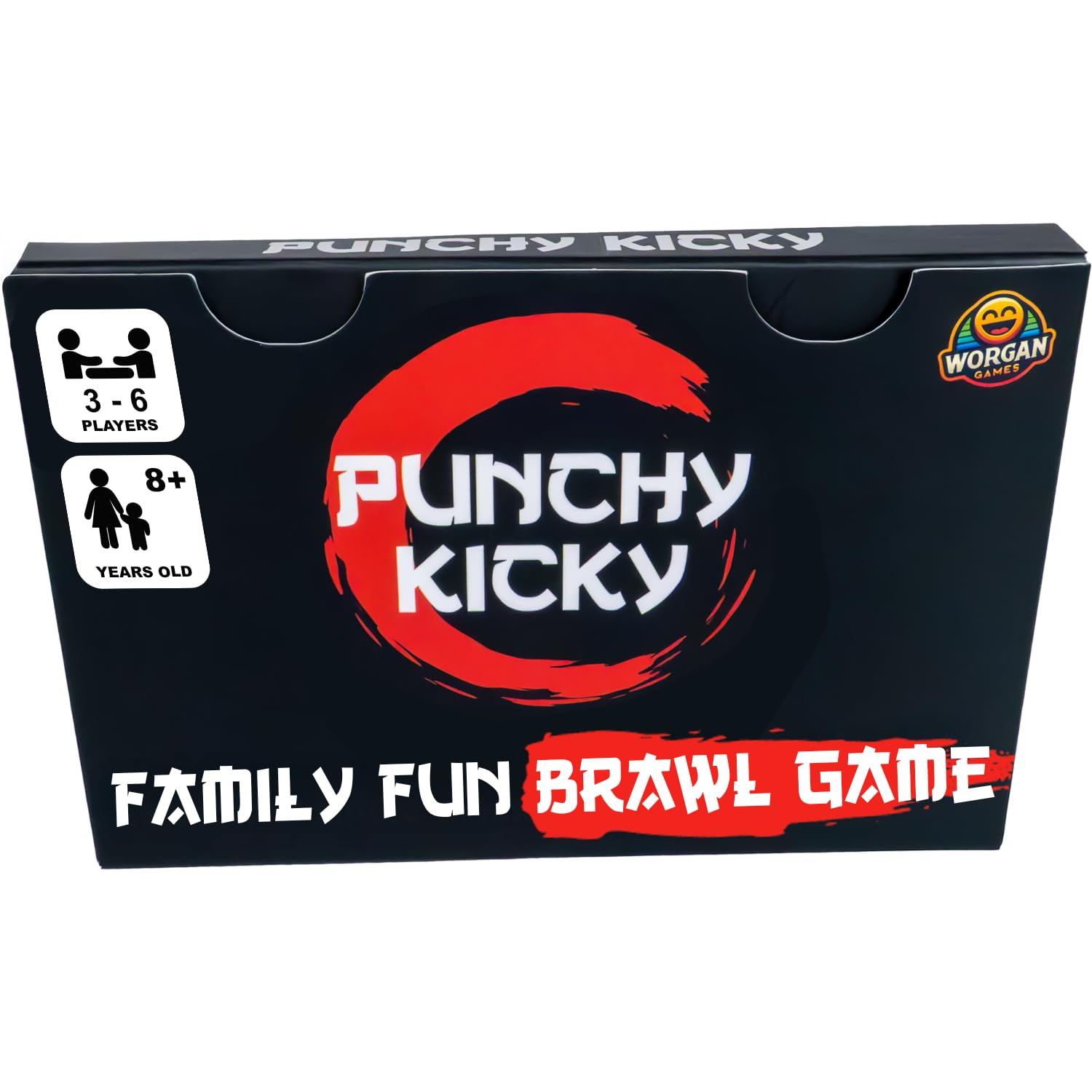 Worgan Games Punchy Kicky - The Silly Fighting Card Game | A Fun, Light-hearted Strategy Game For Friends and Family and A Perfect Stocking Filler This Christmas Eve.