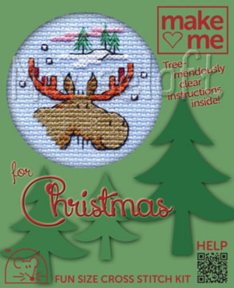 Mouseloft Moose Make Me For Christmas Cross Stitch Kit