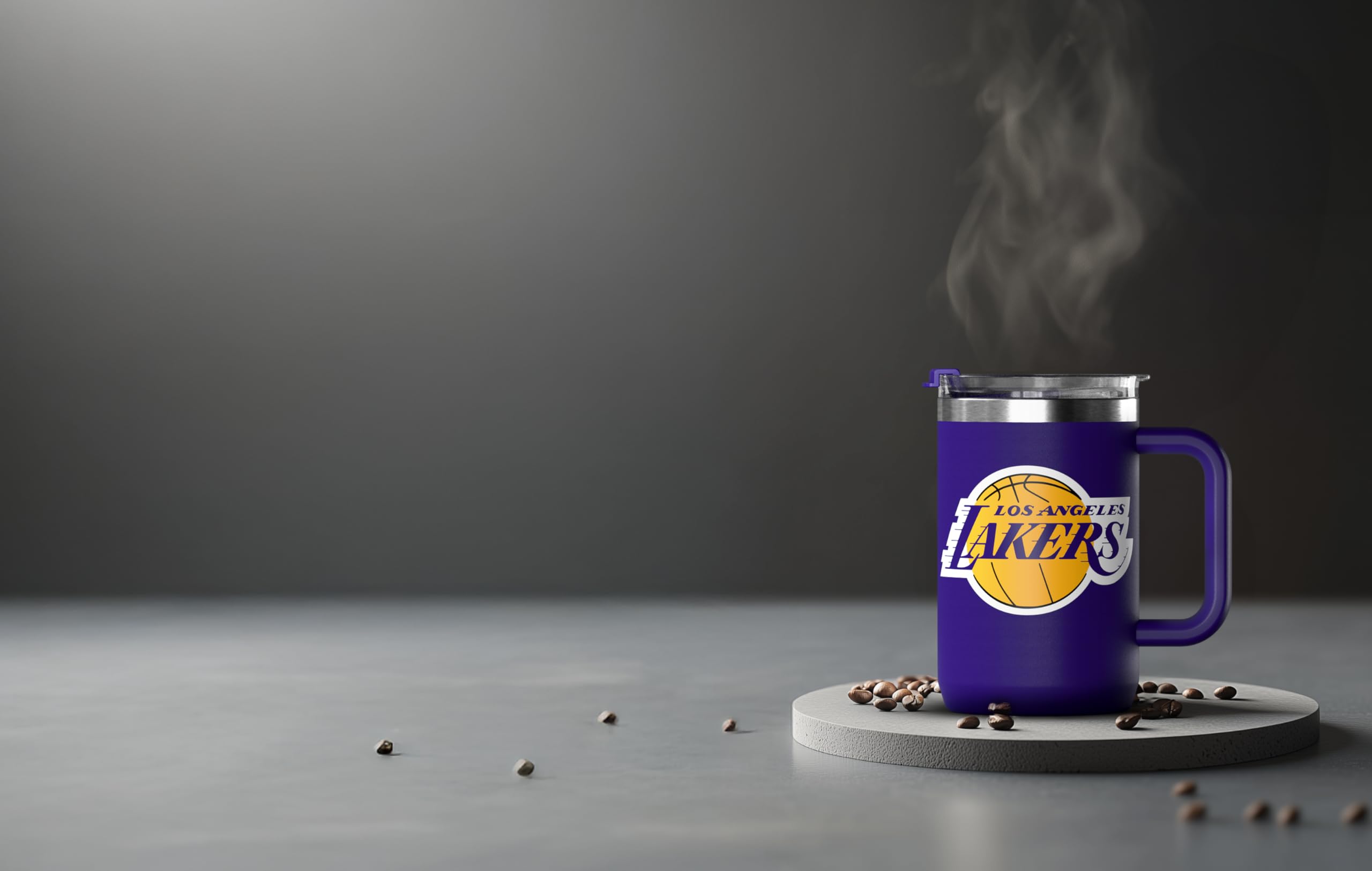 Hydrapeak x NBA All-Team Edelstahl-Reisebecher mit Griff und Deckel, vakuumisolierter Kaffeebecher mit offiziellen NBA-Logos, Heiß- und Kaltgetränke für Basketball-Fans, 590 ml