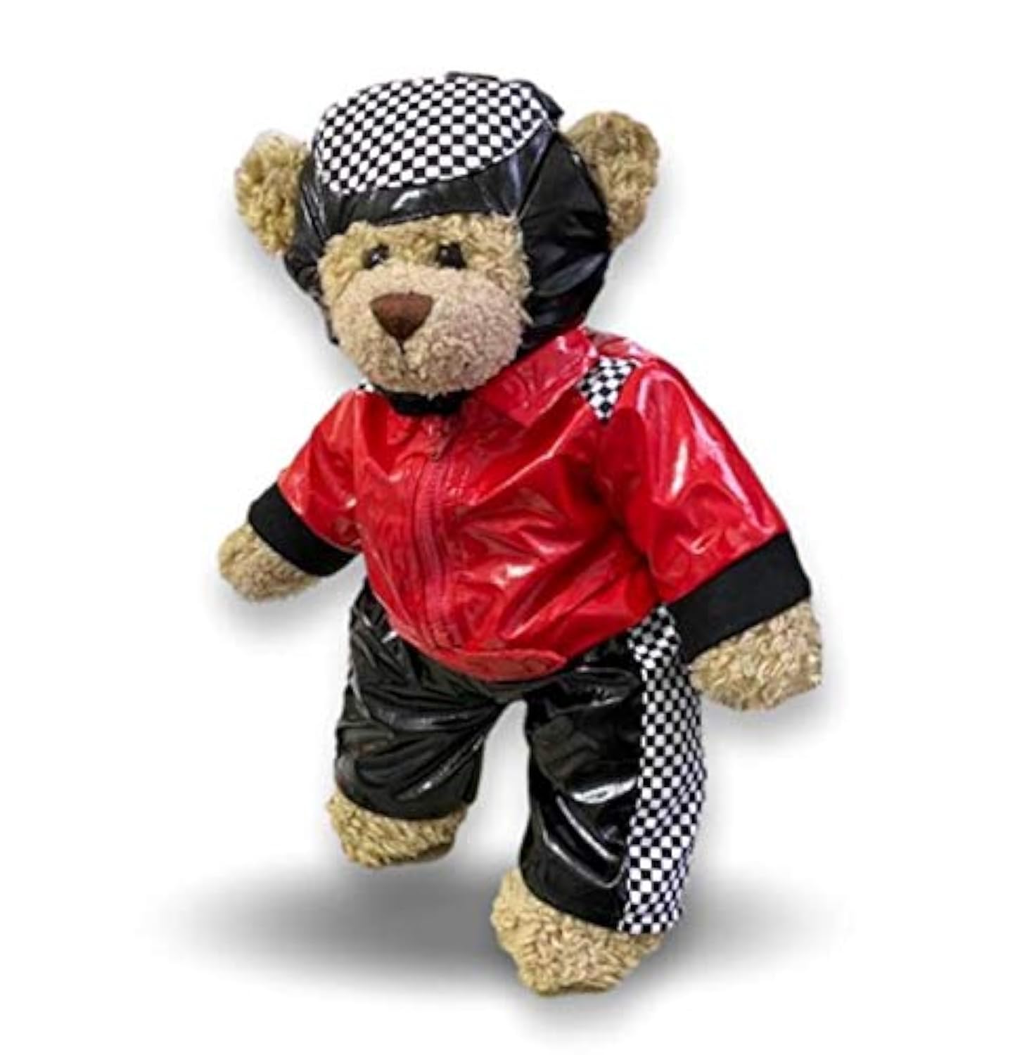 Teddy Bear Clothes Motor Biker Outfit fits Build a Bear By Build Your Bears Wardrobe (Red/Black)