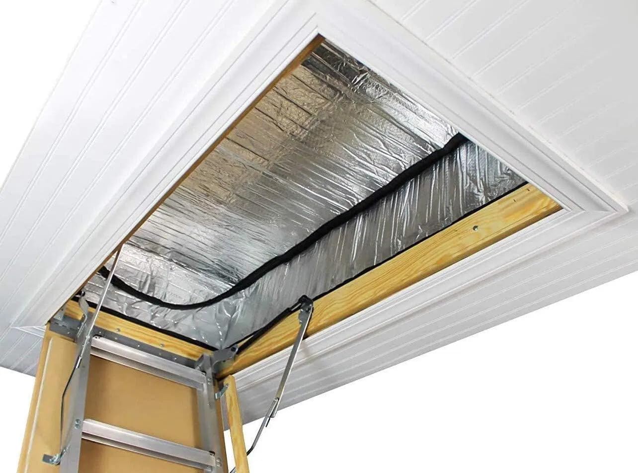 Attic Door Insulation Cover, Attic Stairs Insulation Cover, Attics Tent | Premium insulated, energy saving, airtight seal, zipper access, easy install, fits 25 x 54, blocks drafts