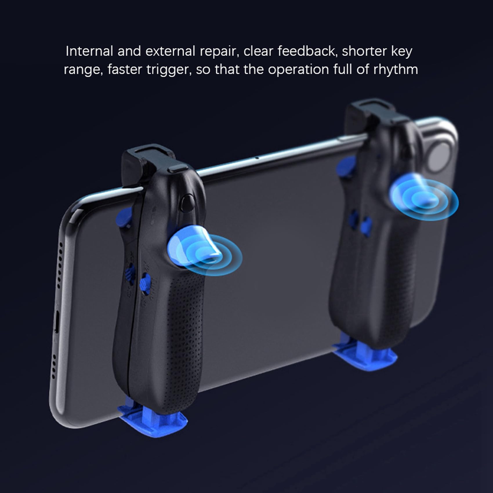 Iyalezirk 4X Mobilny Kontroler Gier Gamepad z Czterema Palcami do Gry WyzwalająCej na Gamepad/Android