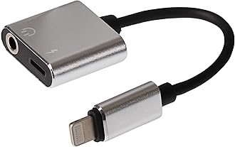 Maplin Lightning Connector to 3.5mm Headphone Audio Jack & Lightning Charging Port Adapter