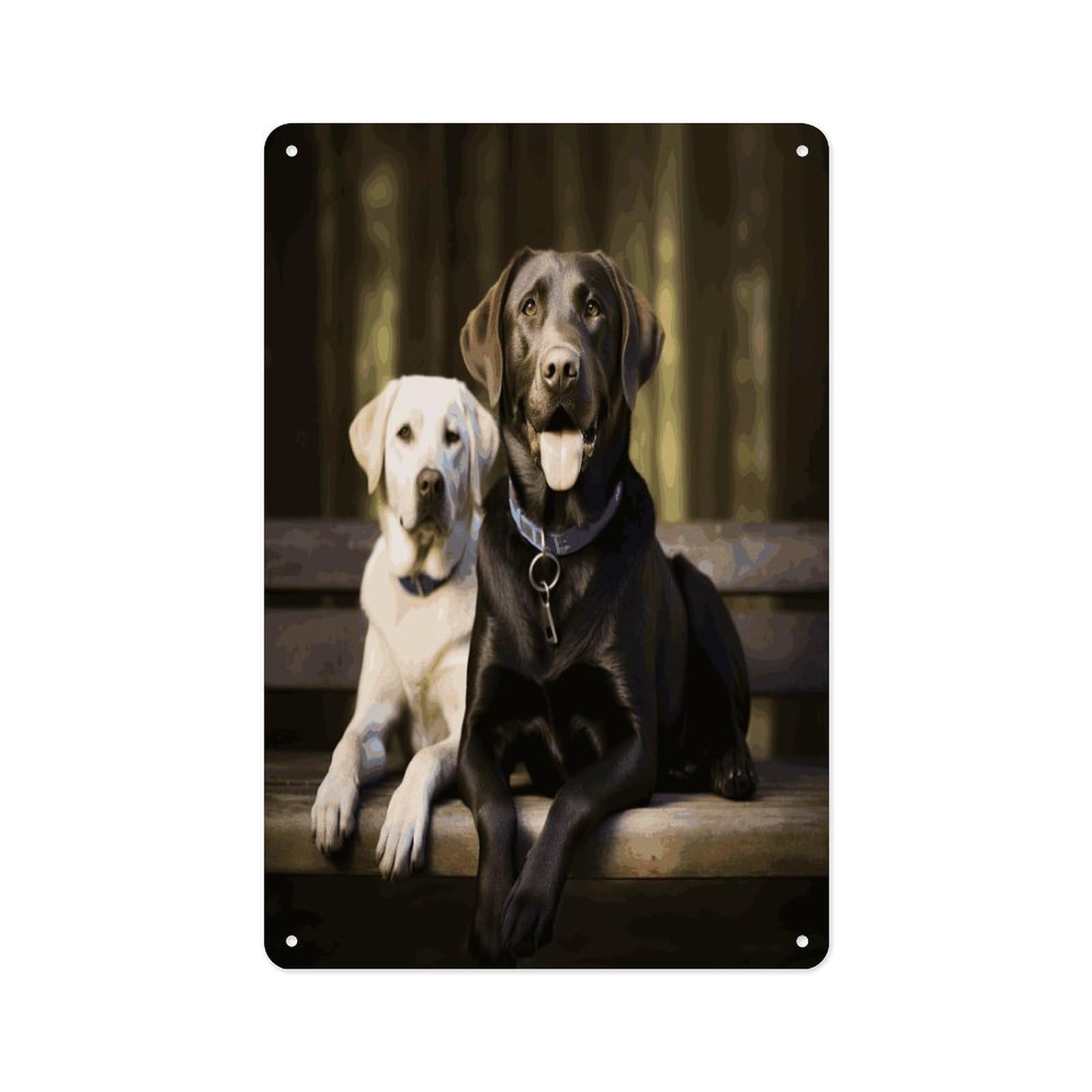 Fekiloot Style Labrador Wall Decor Metal Signs Tin Signs Poster