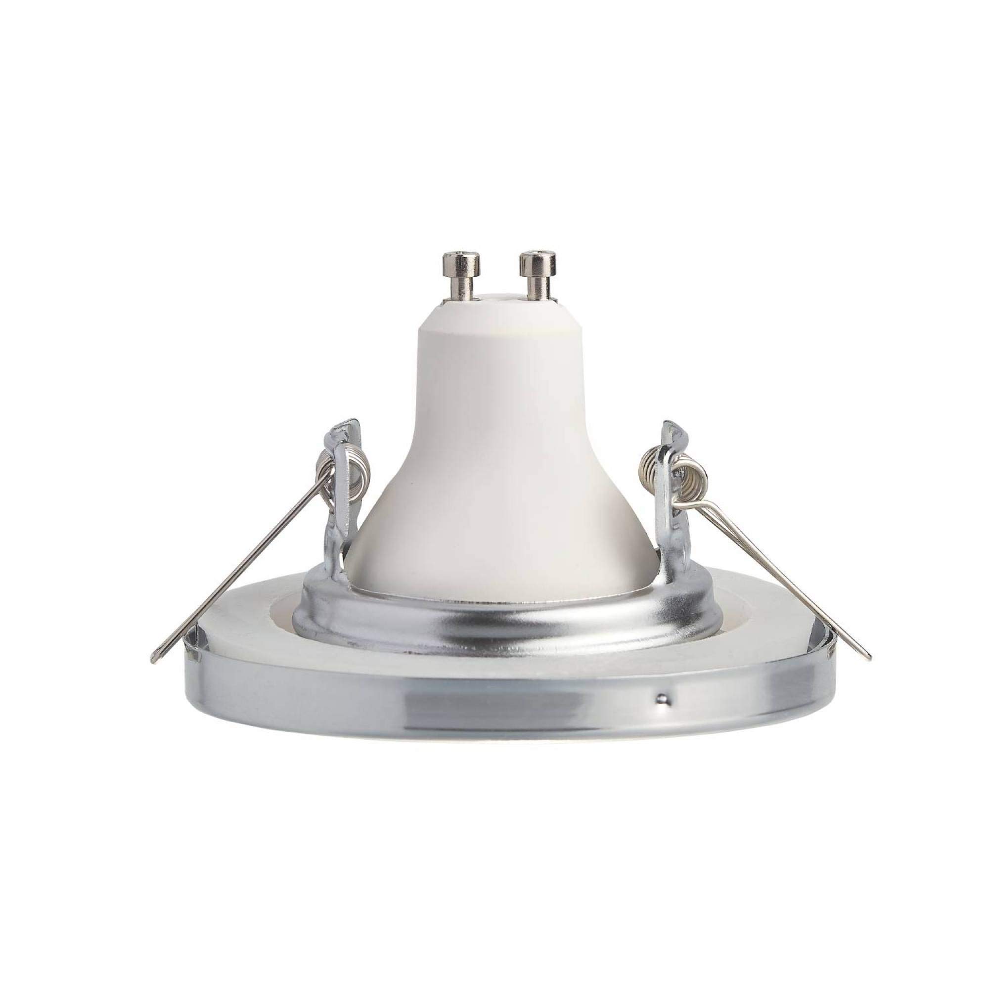 6x LED Einbaustrahler Set Bad Edelstahl gebürstet 7W warmweiß super flach rund 230V - IP44 für Badezimmer Außen Feuchtraum - 55mm Bohrloch GU10 Strahler Spot