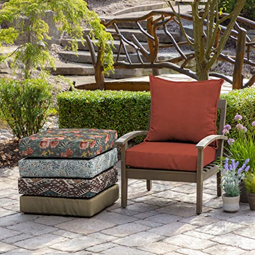 Image of Arden Performance Outdoor Deep Seat Set, 24 x 24, Rain-Proof, Fade Resistant, Deep Seat Bottom and Back Cushion Sedona Woven Texture