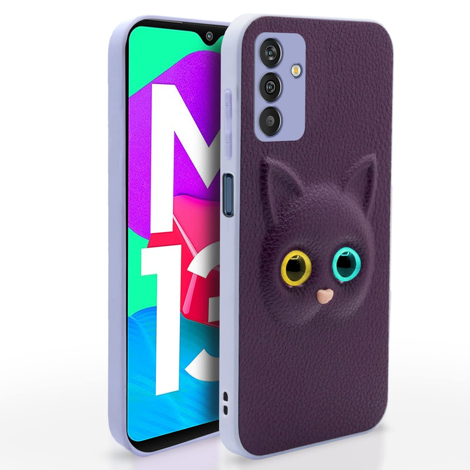 Pikkme Samsung Galaxy M13 4G Back Cover for Girls | Cute Cat Leather Finish | Soft TPU | Case for Samsung Galaxy M13 4G (Purple) (B0BCNYJLCF) Amazon Price History, Amazon Price Tracker