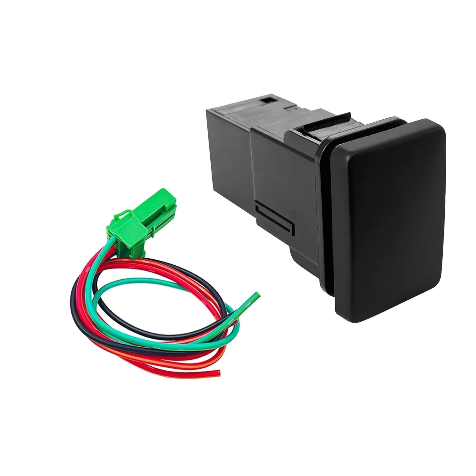 Pulsador Momentáneo‌ Interruptor pulsador de cubierta lisa, 12 V, LED azul, encendido/apagado y momentáneo, Compatible con Toyota Prado, resistente al agua IP66, accesorios(Blank-ON OFF)