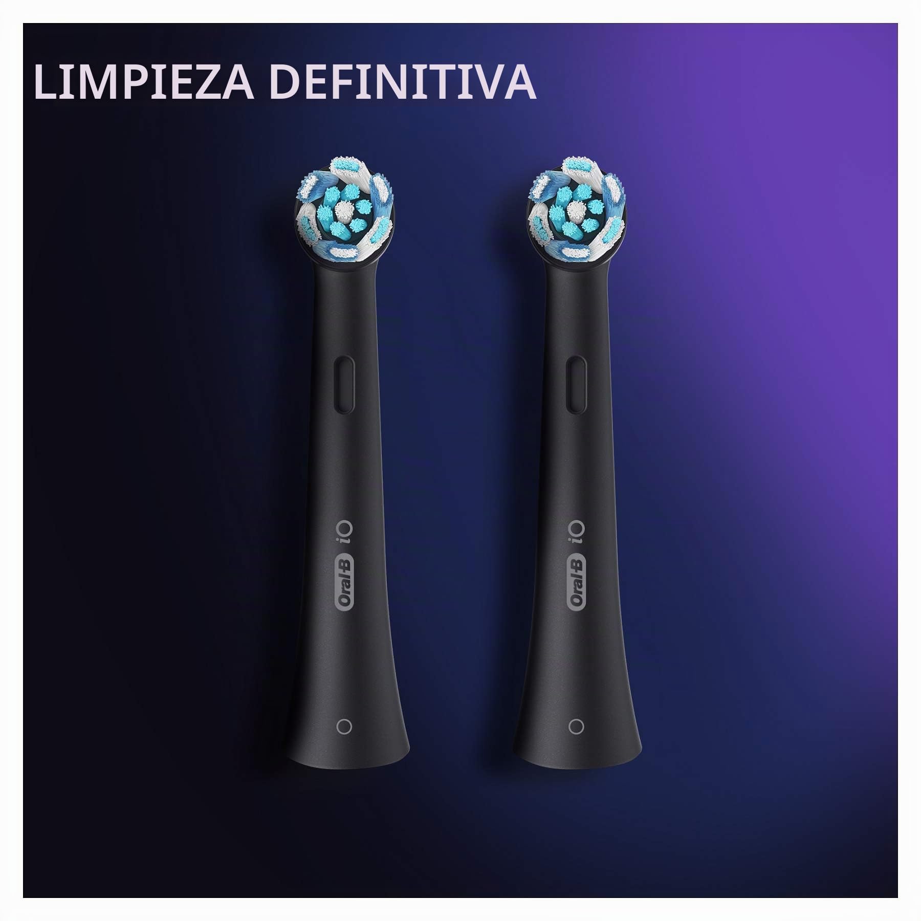 Oral-B iO Ultimate Clean - Cabezal de cepillo de dientes eléctrico, cerdas trenzadas y anguladas para una eliminación más profunda de la placa, paquete de 2 cabezales de cepillo de dientes, color