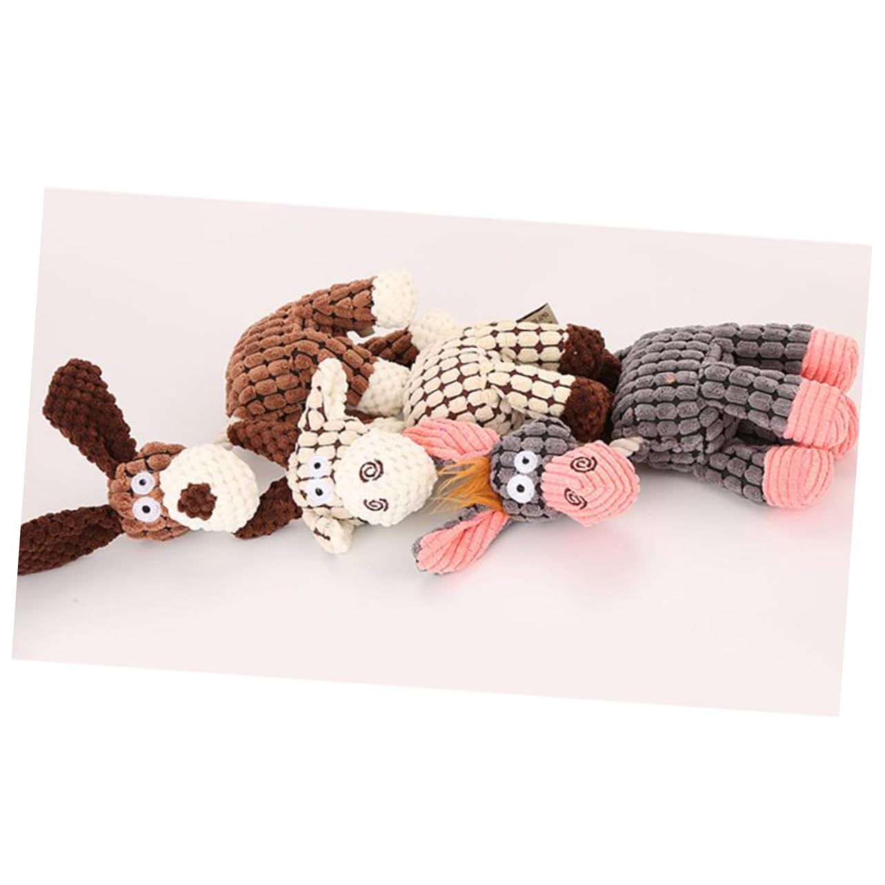 SUPVOX 3 Piezas Juguete para Masticar Perros Mascota de Peluche de Juguete cumpleaños Juguete Suave Juguetes para Perros pequeños Juguete Indestructible Burro de Juguete