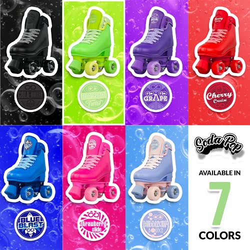 Crazy Skates Soda Pop Adjustable Roller Skates For Girls And Boys - Adjusts To Fit 4 Shoe Sizes - Strawberry Slide (Size: Medium | Us Mens 3-6 | Us Ladies 3-6 | Eu 35-38) #TOP4