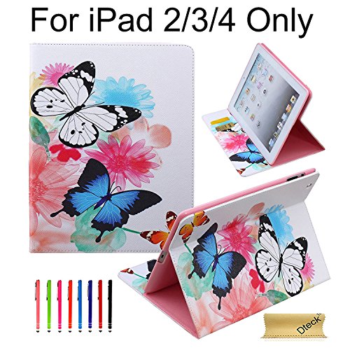 iPad 2 3 4 Case, Dteck(TM) Cartoon Cute Pattern PU Leather Flip St