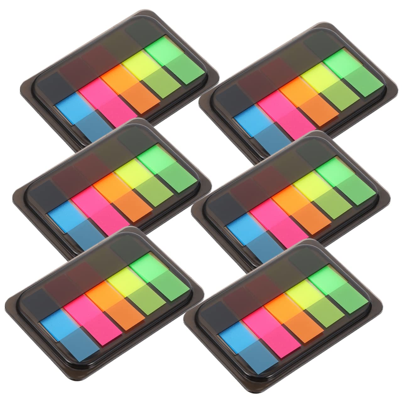 Tiras Adhesivas De Lectura Transparentes Cajas De Marcadores De Página Fluorescentes Para Escuela y Oficina Para Resaltar y Anotar Textos