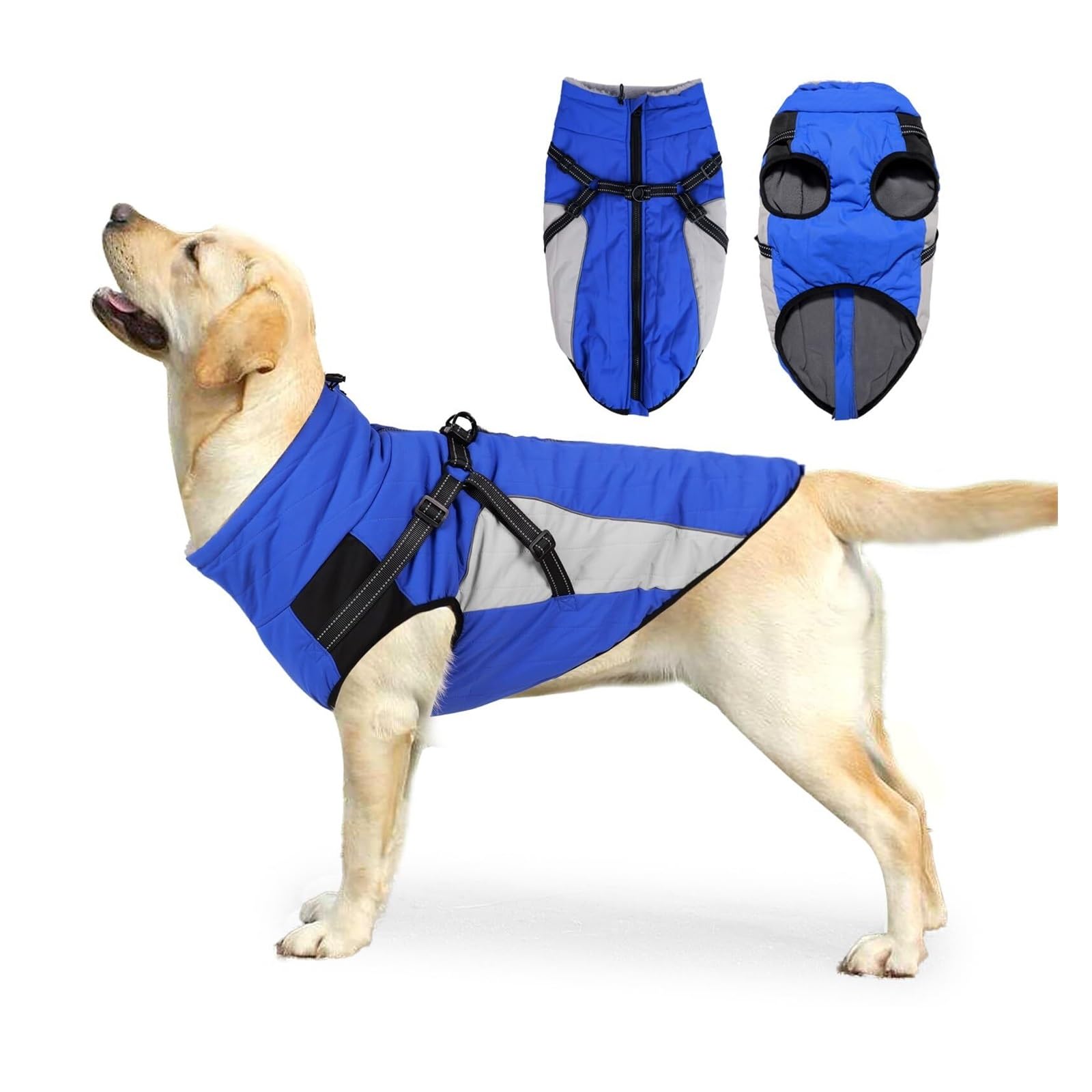 Manteau imperméable pour chien pour stopper le froid veste polaire réfléchissante