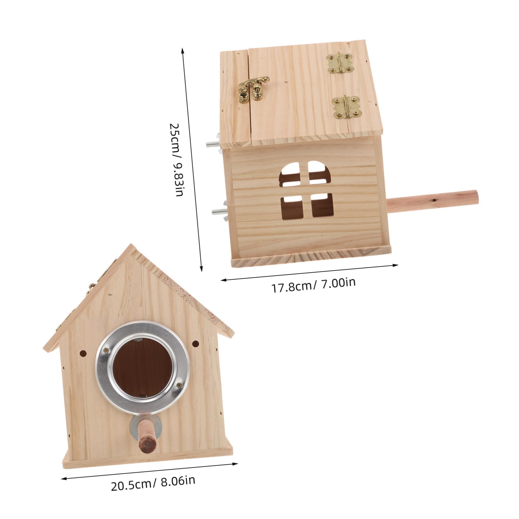 Mipcase in Legno per Allevamento Pappagalli con Posatoio Rimovibile Scatola da Riproduzione per Parrocchetti Cocorite Agapornis e Fringuelli Compatibile con Gabbie e Facile da Pulire