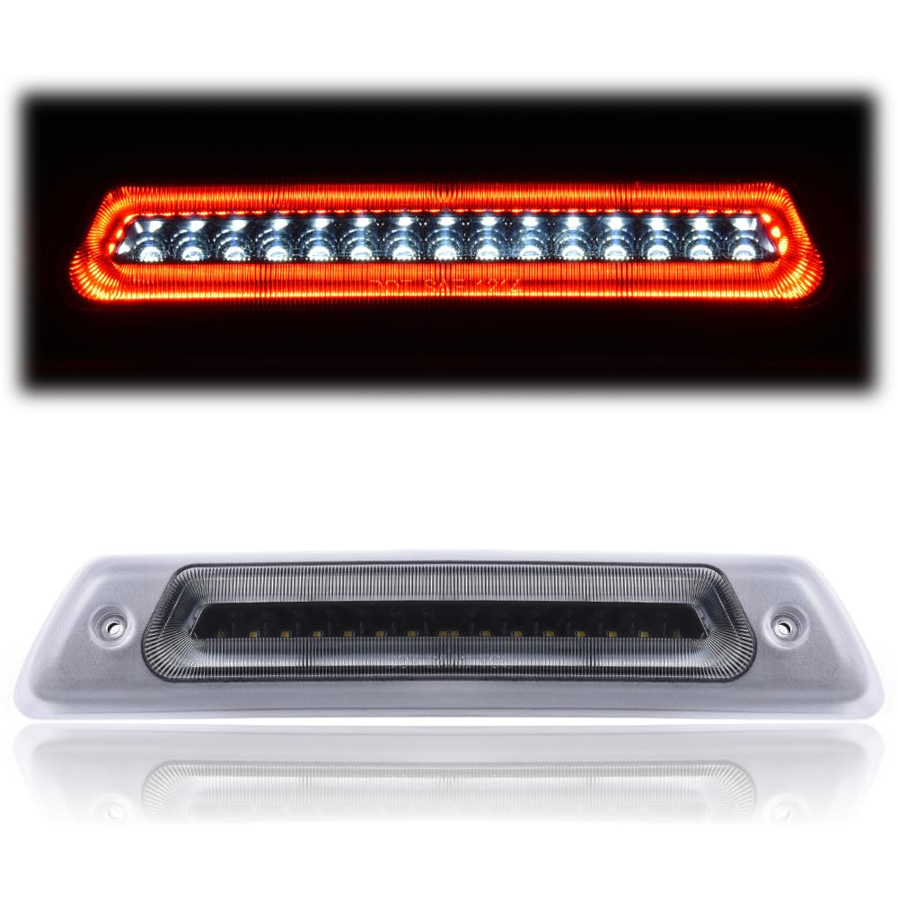 G-PLUS (Clear lens Black Housing LED Third Brake Light Compatible With Ford F150 2009-2014 High Mount Rear 3rd Cargo Tail Lamp