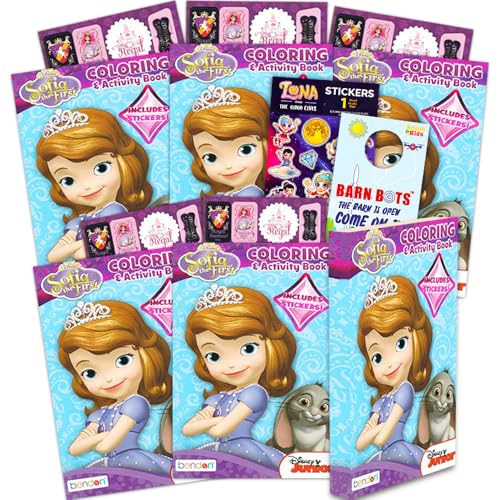 Disney Sofia the First Ultimate Party Favors Packs -- 6 Sets with Stickers, Coloring Books and More (Party Supplies)