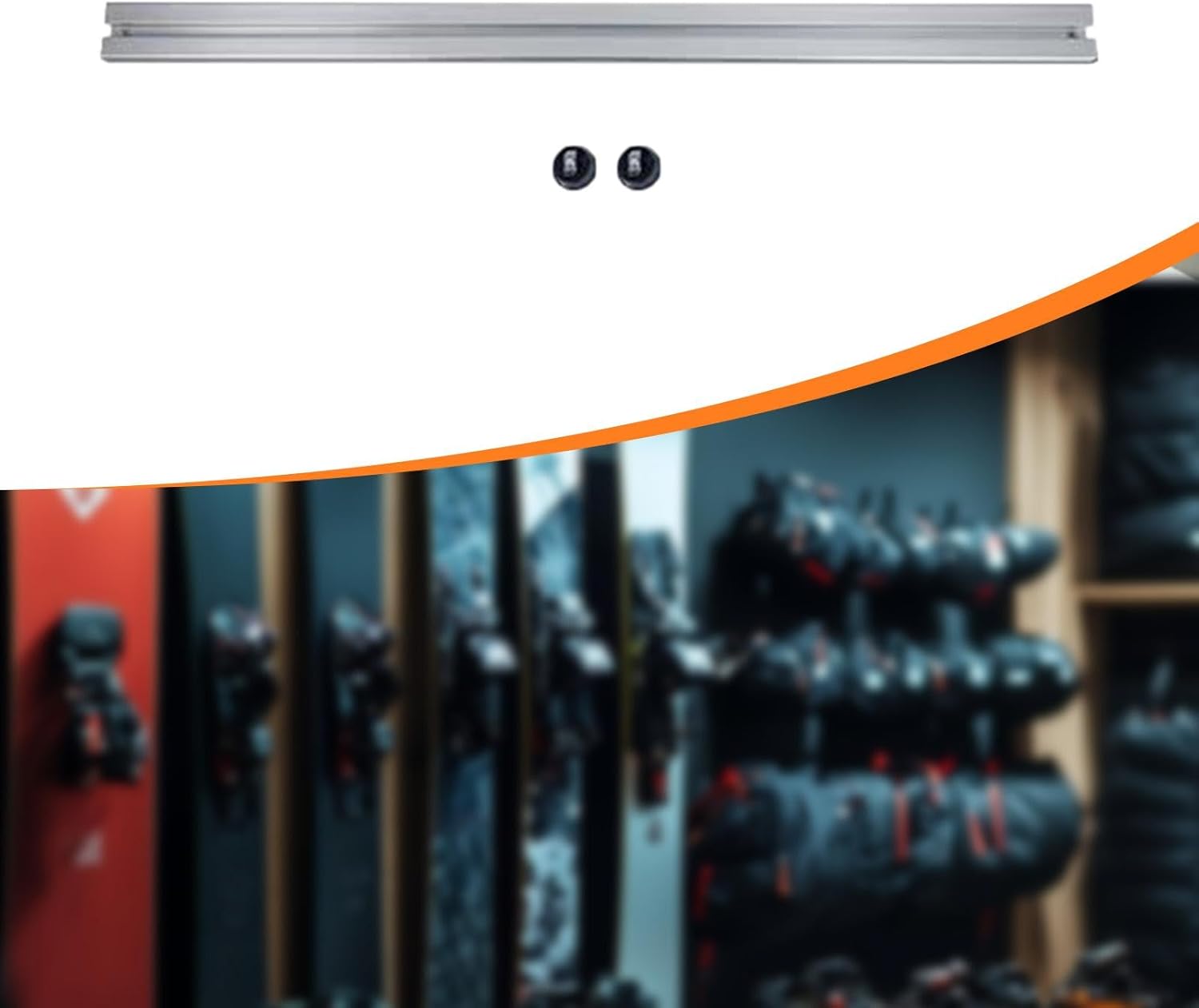 Ski Wall Storage Rack Snowboard Wall Rack, Multipurpose, Aluminum Alloy, Skateboard Surfboard Holder, Garage Organization