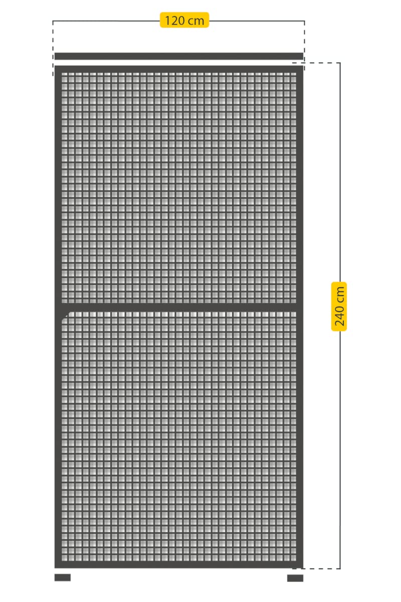 Schellenberg 70073 moskitiera na drzwi przesuwne Premium, ochrona przed owadami do przesuwania drzwi ze środkową podporą dla większej stabilności, tkanina z włókna szklanego, 120 x 240 cm, antracytowa