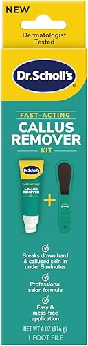 Dr. Scholl's Kit de gel removedor de callos de acción rápida, eliminación de piel dura, pies suaves y suaves en minutos, fórmula profesional de