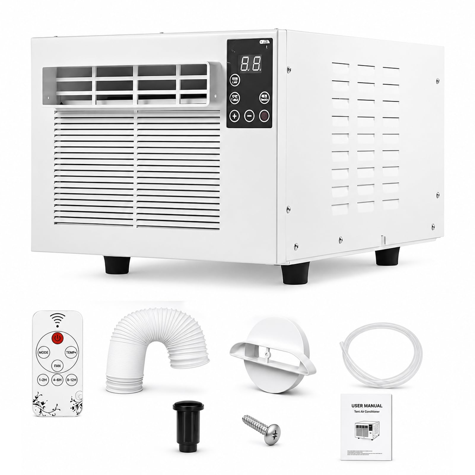 JIANGYUXINLI Portable Air Conditioner for Tent & Mosquito Net, 1881BTU Mini AC Unit, 280W Low Energy Compressor Cooler with Dehumidifier, Quiet Personal Air Conditioner for Bedroom Dormitory Camping