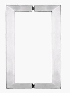 CRL Satin Chrome 8" x 8" SQ Series Square Tubing Back-to-Back Pull Handle