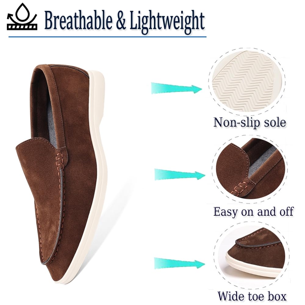 Asifn Herren-Slip-On-Loafer Aus Wildleder Lässige Business-Sneaker Mit Fußgewölbeunterstützung Atmungsaktiv