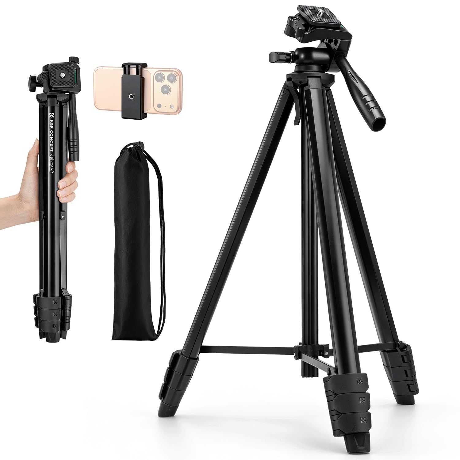 K&F Concept Tripod for Mobile Phones, 147 cm