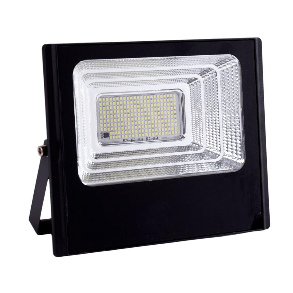 Proyector LED Solar 100W 4000K Panel: 6V/12W Batería: 3,2V/8000MaH Control Remoto [HO-SOLARFL-100W-01-W] | Greenice