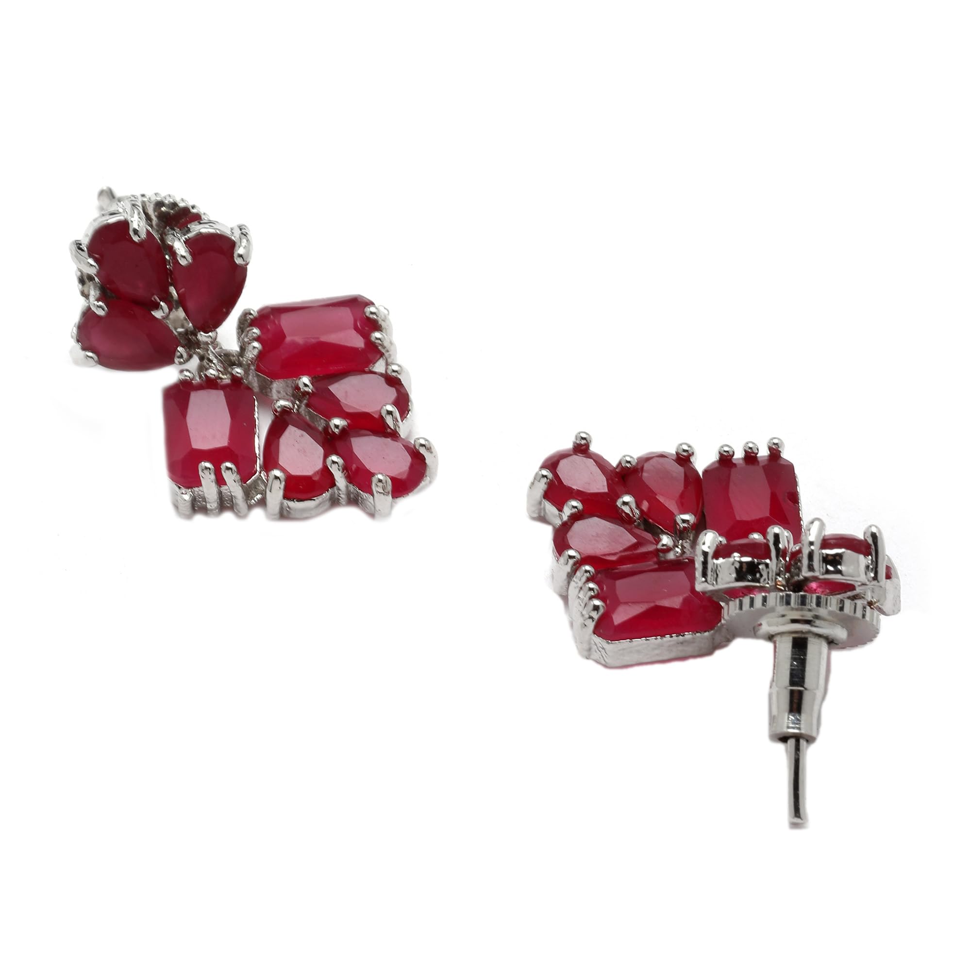 Pear Shaped American Diamond Necklace Set